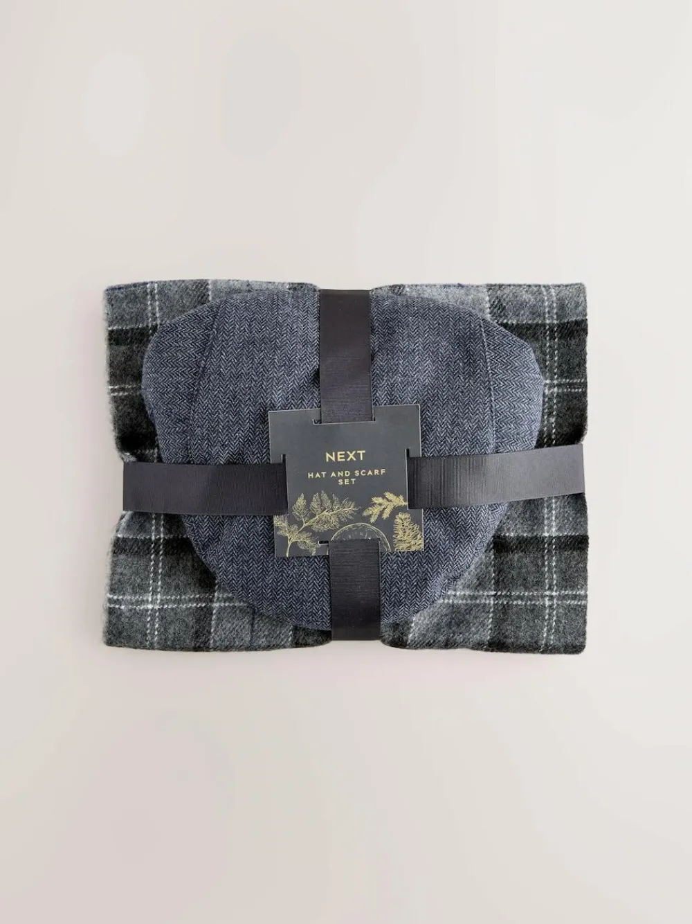 Next Grey Check Flat Cap And Scarf Set^ Hats, Gloves & Scarves|Hats, Scarves & Gloves