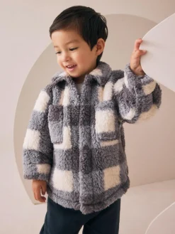 Next Borg Fleece Shacket (3mths-7yrs)^BOY Sweatshirts & Hoodies|Coats, Jackets & Pramsuits