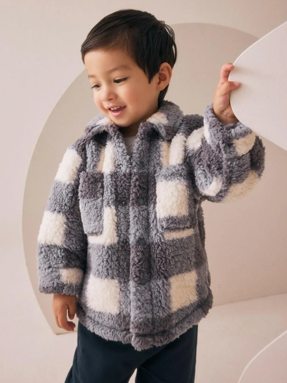 Next Borg Fleece Shacket (3mths-7yrs)^BOY Sweatshirts & Hoodies|Coats, Jackets & Pramsuits