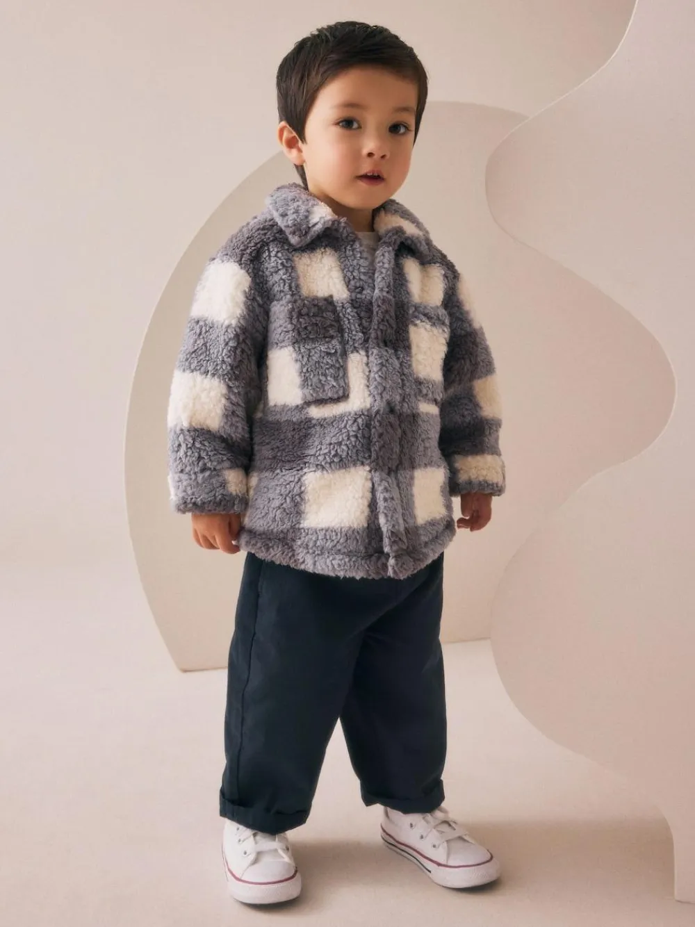 Next Borg Fleece Shacket (3mths-7yrs)^BOY Sweatshirts & Hoodies|Coats, Jackets & Pramsuits