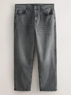 Next Grey Classic Stretch Relaxed Fit Jeans