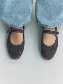 Discount Next Forever Comfort Round Toe Buckle Detail Mary Jane Shoes Grey Cord