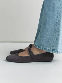 Discount Next Forever Comfort Round Toe Buckle Detail Mary Jane Shoes Grey Cord