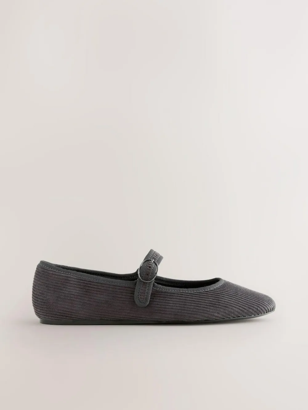 Discount Next Forever Comfort Round Toe Buckle Detail Mary Jane Shoes Grey Cord