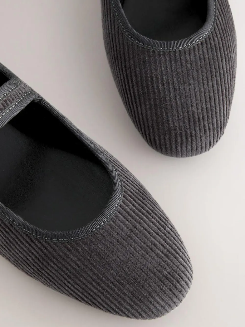 Discount Next Forever Comfort Round Toe Buckle Detail Mary Jane Shoes Grey Cord