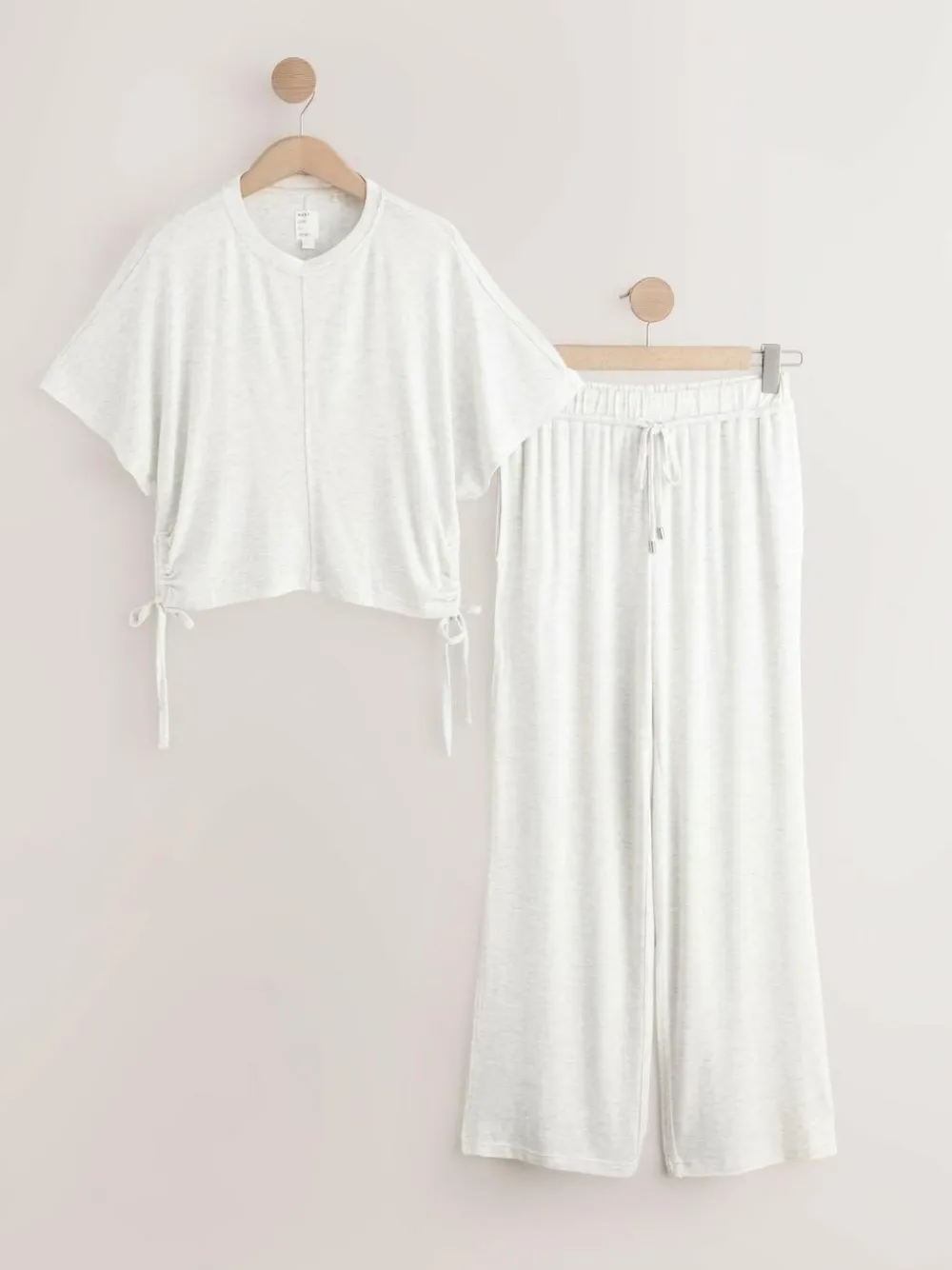 Next Cosy Short Sleeve Pyjamas Grey