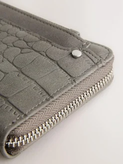 Outlet Next Croc Effect Large Purse Grey