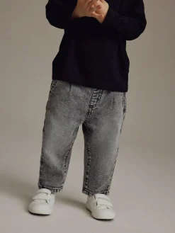 New Next Pleat Front Jeans (3mths-7yrs) Grey Denim