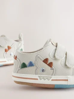 Outlet Next Grey Dino Touch Fastening Baby Trainers (0-2mths)