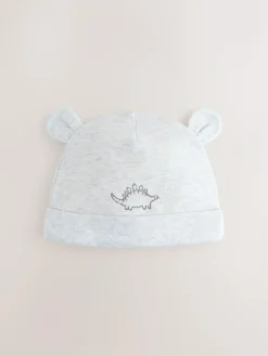 Best Next Grey Dinosaur Baby Beanie Hats 3 Pack (0-18mths)