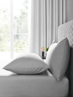 Online Next Easy Care Polycotton Deep Fitted Sheet Grey