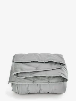 Best Next Elsie Velvet Quilted Bedspread Grey