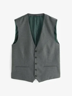 Best Next Flannel Suit Waistcoat Grey