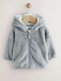 Next Fleece Baby Zip Jacket Grey