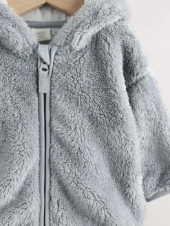 Next Fleece Baby Zip Jacket Grey