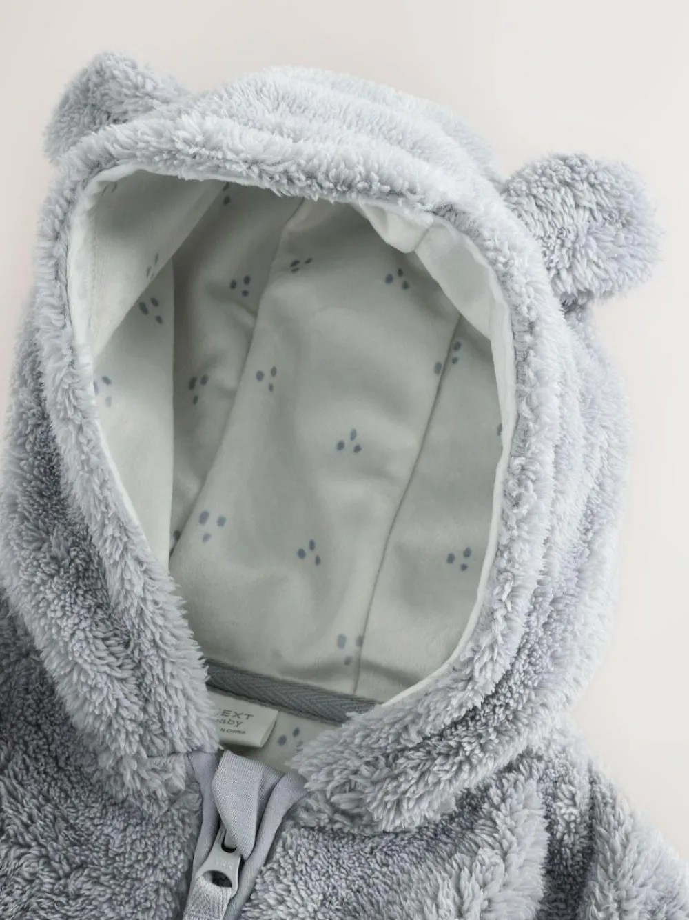 Next Fleece Baby Zip Jacket Grey