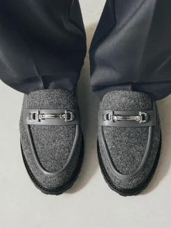 Best Next Grey Forever Comfort® Trim Hardware Round Toe Loafers