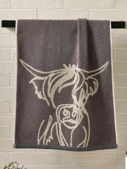 Next Grey Hamish the Highland Cow 100% Cotton Towel