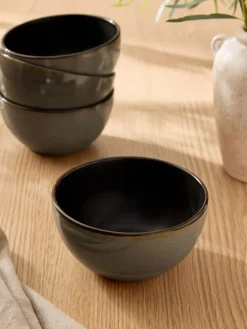 Next Grey Hampton Set of 4 Cereal Bowls^ Dinner Sets & Pasta Bowls