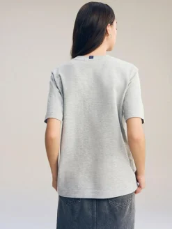 Online Next Grey Heavyweight Short Sleeve Crew Neck T-Shirt