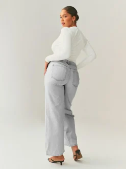 Outlet Next Hourglass Wide Leg Jeans Grey