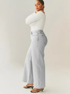 Outlet Next Hourglass Wide Leg Jeans Grey
