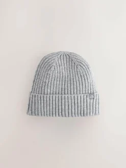 Next Grey Knitted Beanie Hat (1-16yrs)^BOY Hats