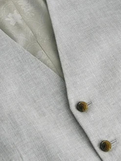 Next Linen Blend Texture Suit Waistcoat^ Vests