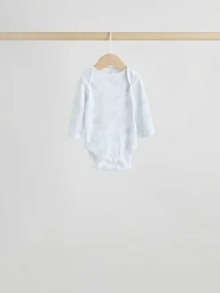 Next Grey Long Sleeved Baby Bodysuits 5 Pack^BOY Unisex|Bodysuits & Vests