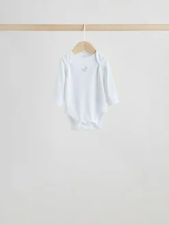 Next Grey Long Sleeved Baby Bodysuits 5 Pack^BOY Unisex|Bodysuits & Vests