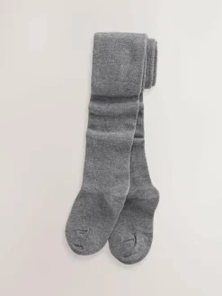 Next Longer Length Cotton Rich School Tights 3 Pack Grey