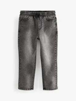 Sale Next Loose Fit Stretch Elasticated Waist Jeans (3-16yrs) Grey