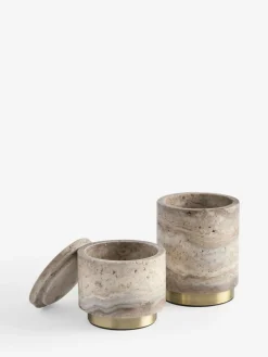 Next Grey Marble N. Premium Stacking Storage Jars