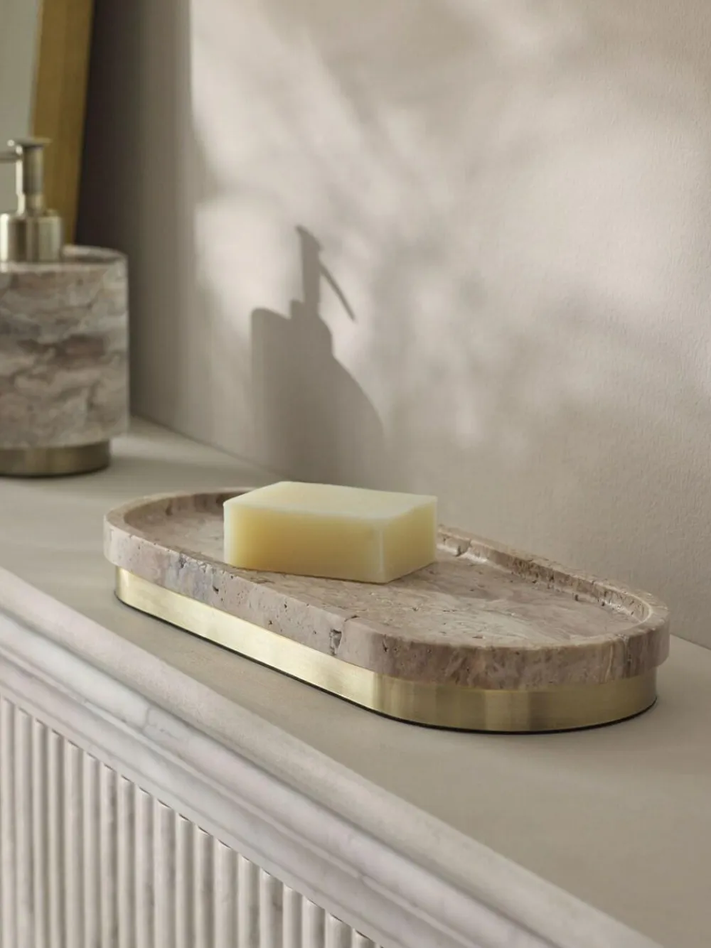 Next Grey Marble N. Premium Storage Tray^ Bathroom Accessories