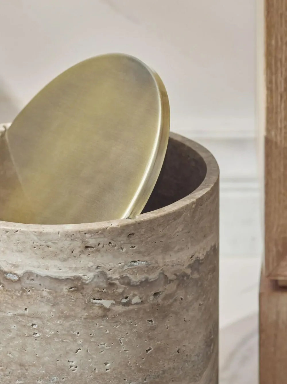 Next Grey Marble N. Premium Swing Bin^ Bathroom Accessories