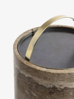 Next Grey Marble N. Premium Swing Bin^ Bathroom Accessories