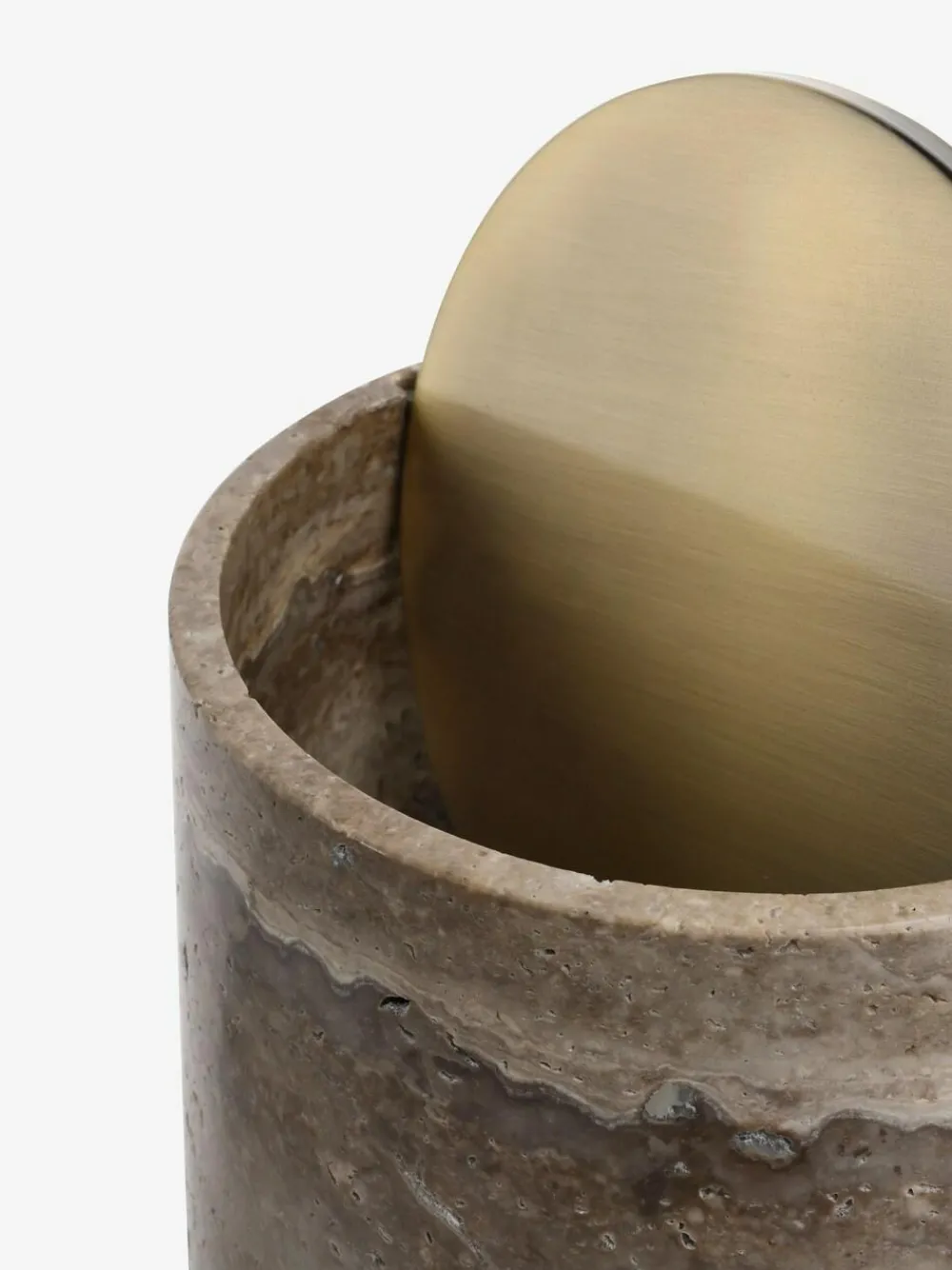 Next Grey Marble N. Premium Swing Bin^ Bathroom Accessories