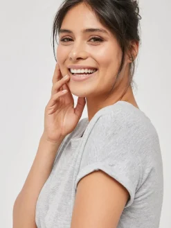 Best Next Grey Marl Cap Sleeve T-Shirt