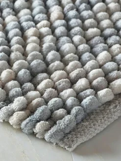 Hot Next Giant Bobble Shower Mat Grey Marl