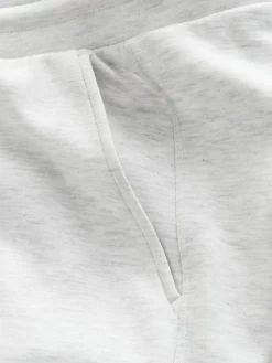 Next Premium Wide Leg Jersey Joggers Grey Marl