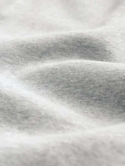 Hot Next Grey Marl Regular Fit Heavyweight Cotton Rich Jersey Hoodie