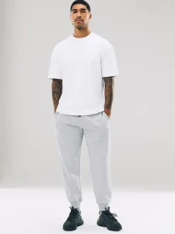 Hot Next Slim Fit Slim Fit Brushback Heavyweight Joggers Grey Marl