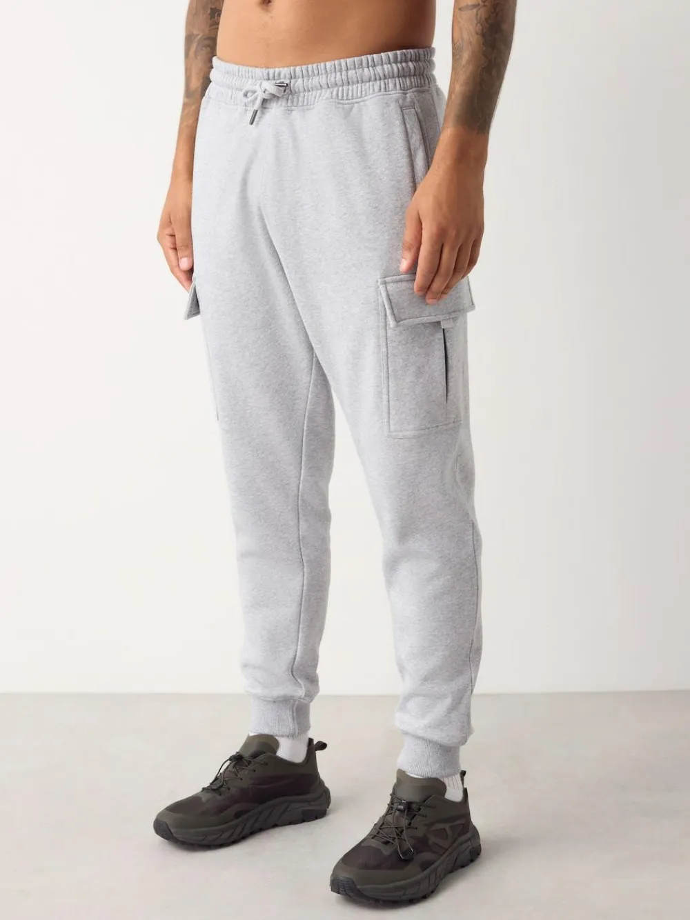 Next Slim Fit Slim Fit Brushback Heavyweight Cargo Joggers^ Joggers|Joggers