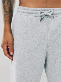 Discount Next Grey Marl Straight Fit Relaxed Fit Brushback Heavyweight Joggers