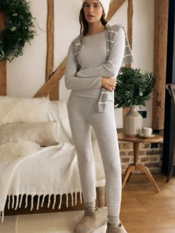 Next Thermal Maximum Warmth Cosy Pointelle Long Sleeved Top^Women Thermals