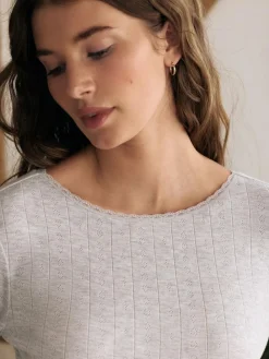 Next Thermal Maximum Warmth Cosy Pointelle Long Sleeved Top^Women Thermals