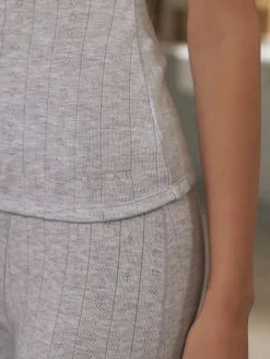 Sale Next Thermal Maximum Warmth Cosy Pointelle Vest Grey Marl