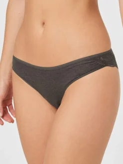 Next Grey Marl/Pink/Plum Bikini Cotton Lace Knickers 4 Pack^Women Panties