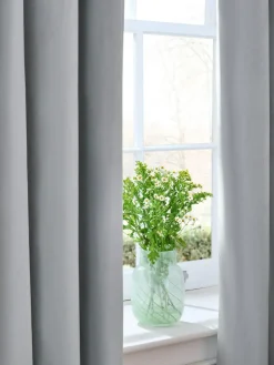 New Next Grey Matte Velvet Blackout/Thermal Curtains
