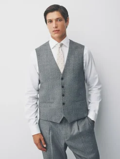 Next Merino Wool Blend Suit Waistcoat^ Vests